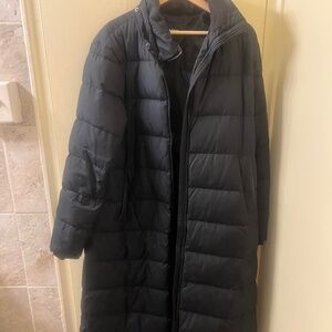 Lands End Long Puffer Coat